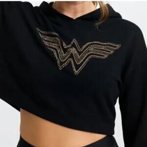 EleVen by Venus Williams Member Crop Black Hoodie Size S